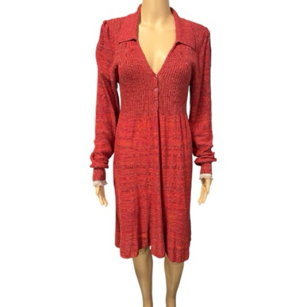 Free People Rain or Shine Space Dye Knit Sweater Dress. Size M